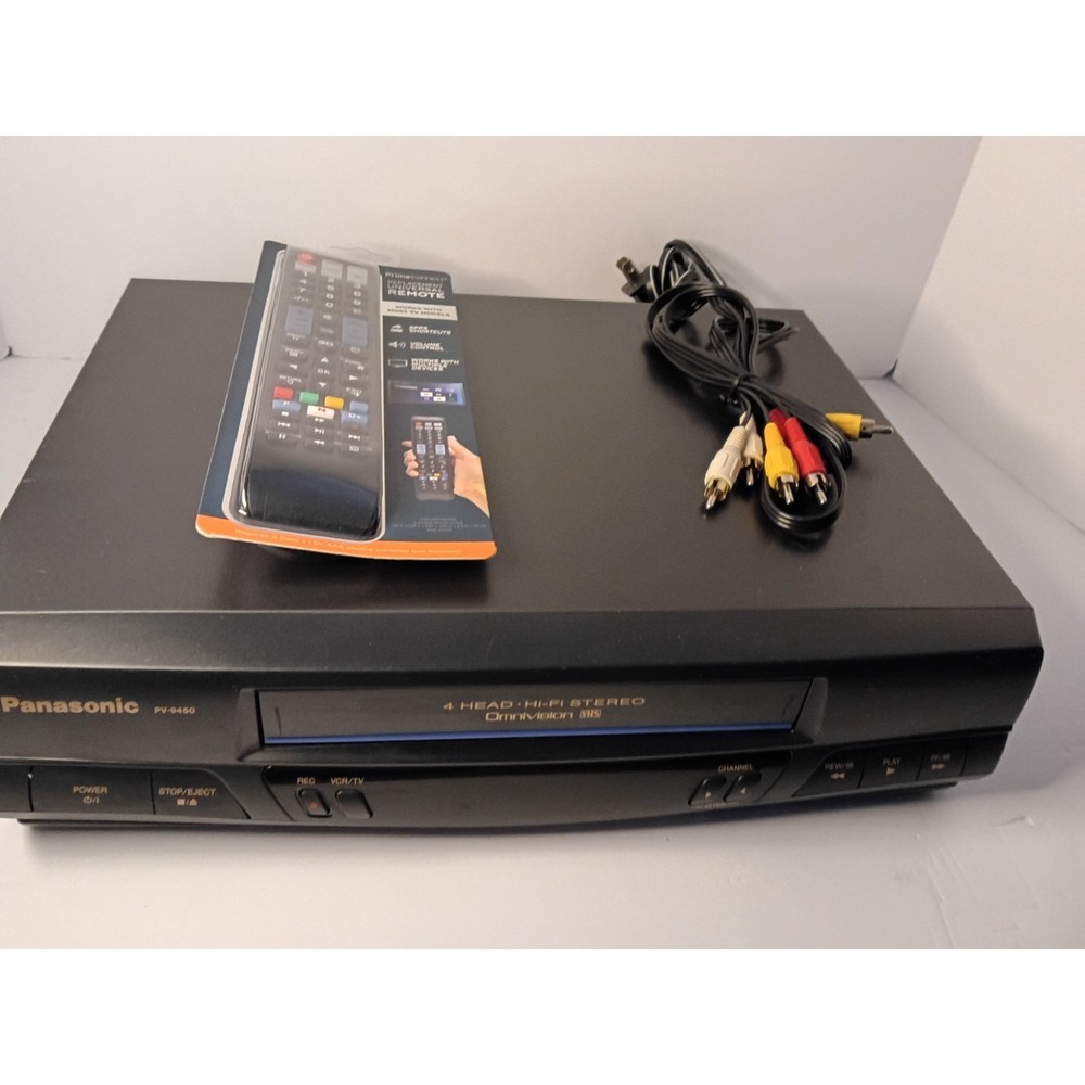 Panasonic PV-9450 4 Head HIFI Stereo OmniVision VHS VCR Player rfbd WORKING